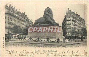 Postcard Old Paris Belfort Lion (card 1900)