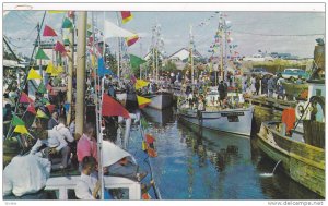 The Yearly Blessing of the Fishing Boats, Gaspe, Quebec, Canada, PU-1973