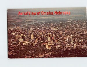 Postcard Aerial View of Omaha Nebraska USA