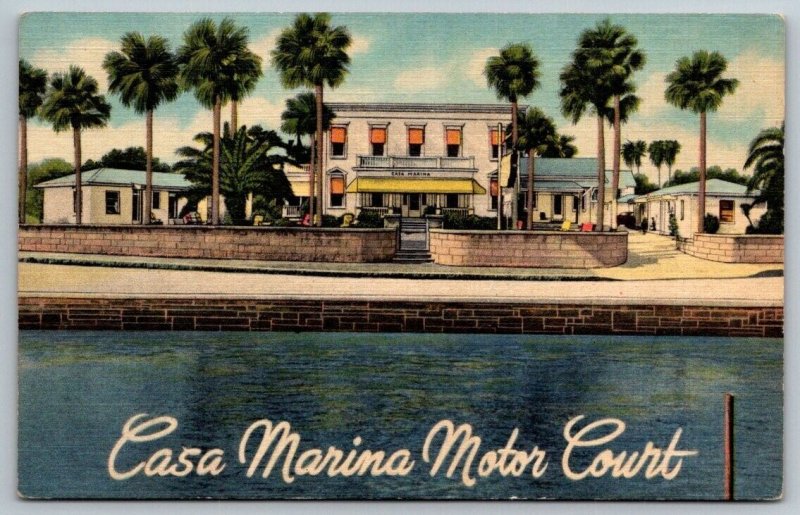 Casa Marina Motor Court   St. Augustine  Florida   Postcard