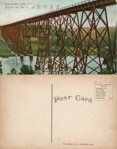BOONE IA C. & N.W. RAILROAD BRIDGE railroad ANTIQUE POSTCARD