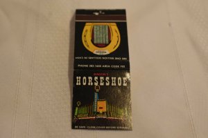 Binion's Horseshoe Casino Las Vegas Nevada 20 Strike Matchbook Cover