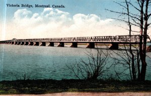 Canada Montreal Victoria Bridge Vintage Postcard 09.91