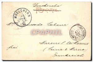 Old Postcard Munchen und Hoftheater Maximitianstrasse