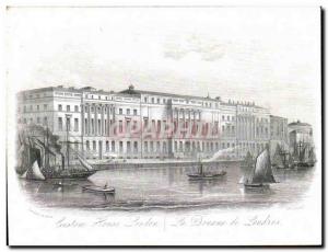 Great Britain Old Postcard London Custom House in London Diuane The large format