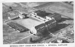 Bethesda Maryland Chevy Chase High School Birds Eye View Postcard AA109930