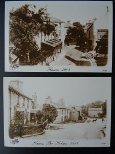 North Yorkshire Wensleydale 2 x HAWES Reproduction Postcard 1908 / 1914 by Frith