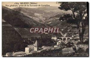 Postcard Old Beajeu Vue Generale Taking the terrace of Cornillon