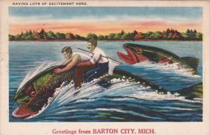 Michigan Greetings From Barton City 1961