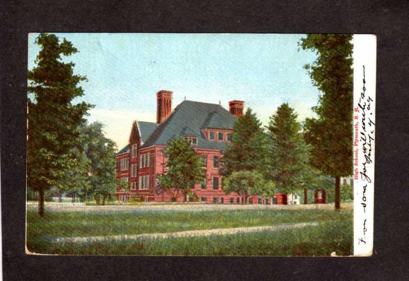 NH High School Plymouth New Hampshire Vintage Postcard UDB