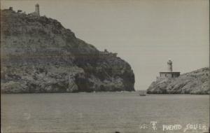 Mallora Porto Soller Lighthouses c1910 Real Photo Postcard