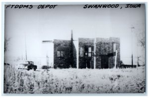 c1960's FTDDMS Depot Swanwood Iowa IA Train Depot Station RPPC Photo Postcard