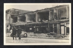 REAL PHOTO LONG BEACH CALIFORNIA 1933 EARTHQUAKE REAL PHOTO POSTCARD 