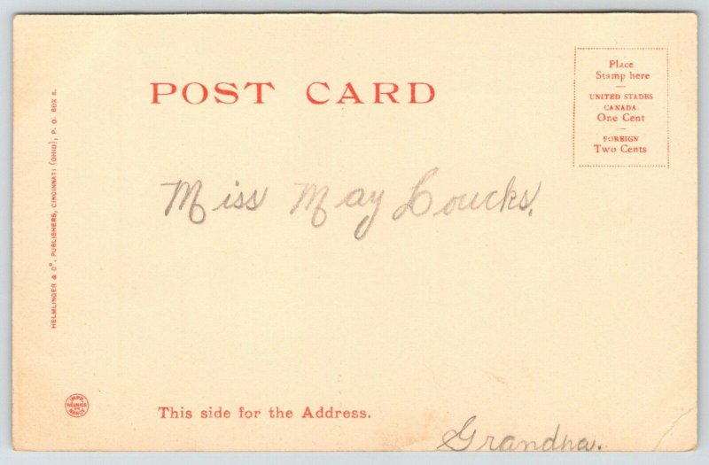 Columbus~Ohio State University~Administration Building~Students on Rails~c1905