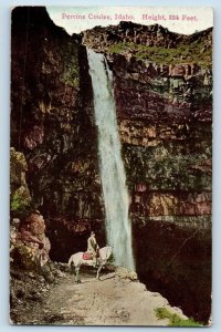 Perrine Coulee Idaho Postcard Falls River Lake Horse Riding 1910 Vintage Antique
