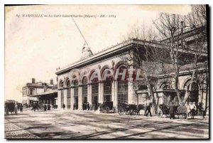 Old Postcard The Marseille Saint Charles Departure