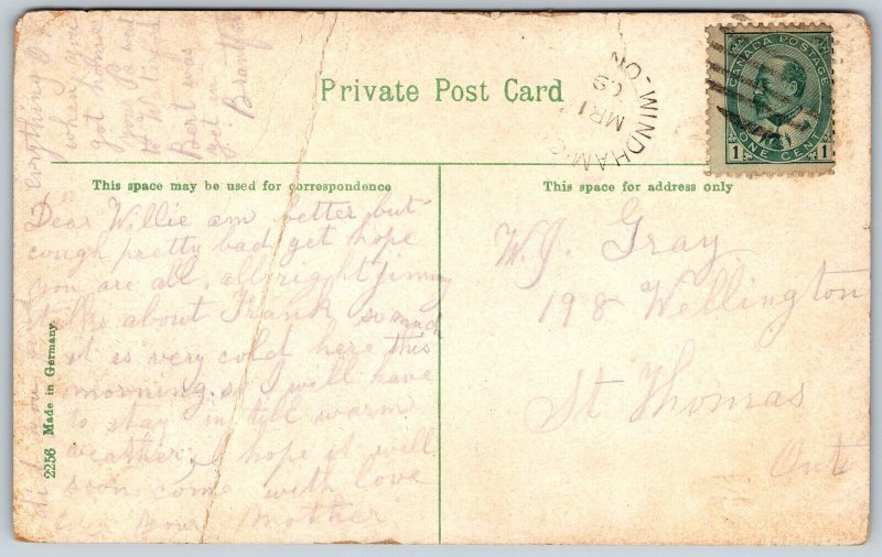 Postcard Portsmouth Ontario c1909 Rockwood Asylum Frontenac County *as is*