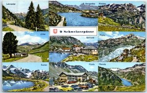 Postcard - 9 Schwezerpässe - Switzerland