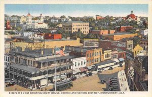 Panorama Downtown Montgomery Alabama 1920s postcard