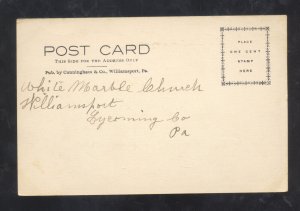 WILLIAMSPORT PENNSYLVANIA PA. PRESBYTERIAN CHURCH OF THE COVENANT 1906 POSTCARD