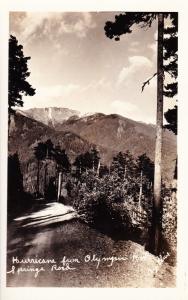 RPPC Hurricane from Olympic Hot Springs Road Washington Postcard  C15