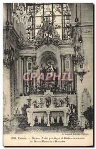 Old Postcard Rennes new altar and privileged statue crowned Our Lady Of Mirac...