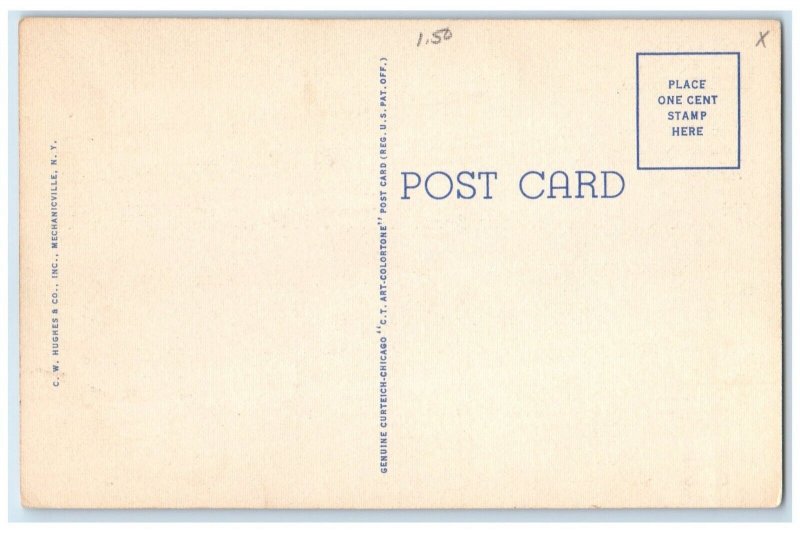 c1930's Lake Placid Club Lake Placid New York Adirondacks Mts. Cars Postcard