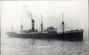 Steamer Steamship S.S. Huntsman Vintage Real Photo Postcard