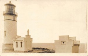 RPPC NORTH HEAD LIGHTHOUSE Near Long Beach, Ilwaco, WA ca 1920s Vintage Postcard