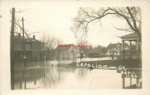 OH, Dayton, Ohio, North Bridge, 1913 Flood Waters, RPPC