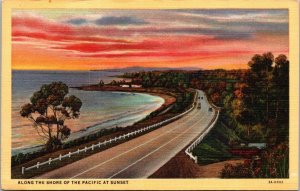 California Coast Highway Along The Pacific At Sunset Curteich