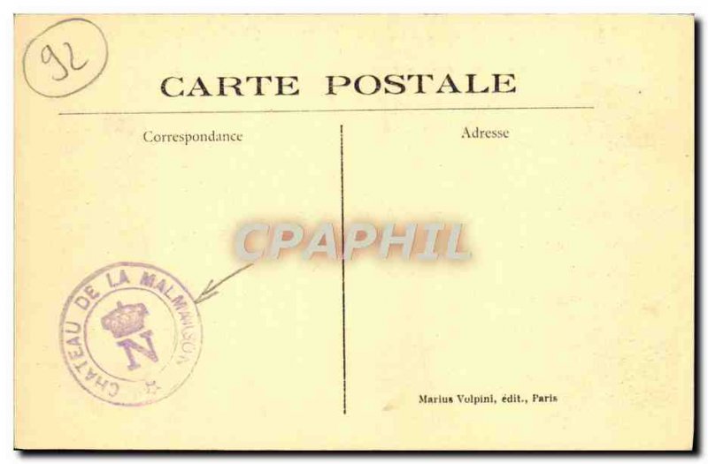 Old Postcard Chateau de Malmaison Facade of the Park