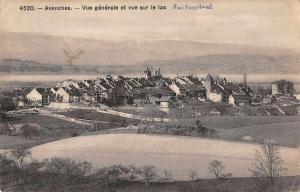 Avenches Switzerland panoramic birds eye view of area antique pc Z17990