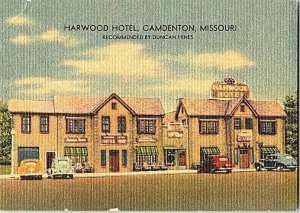 Harwood Hotel Camdenton Missouri Vintage Advertising Business Card