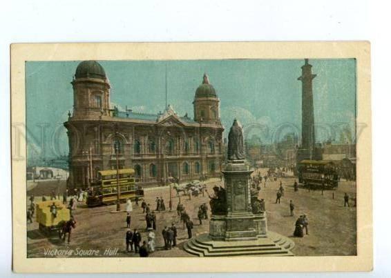 144621 UK ENGLAND HULL Victoria Square Vintage postcard