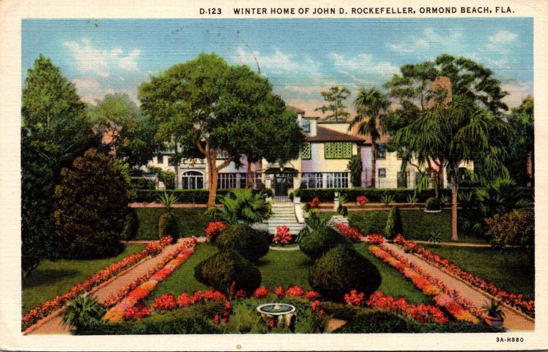 Florida Ormond Beach Winter Home Of John D Rockefeller 1935 Curteich