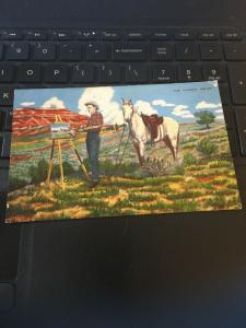 Vintage Postcard; The Cowboy Artist, LH Dude Larsen