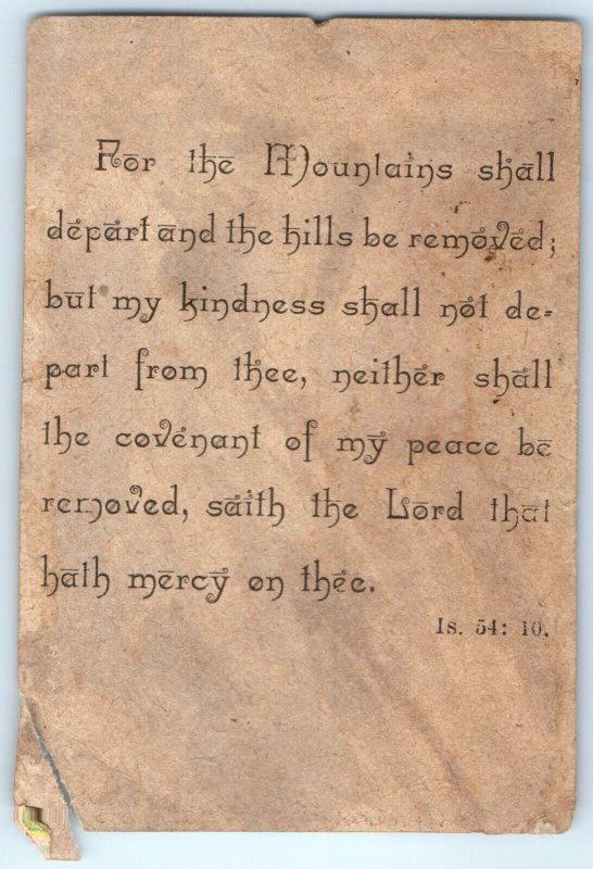 c1880s x2 Christian Paper Trade Cards Bible Quotes Psalm Neat Typography C31