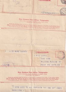 Auckland New Zealand 1930s Dairy Machine Farming Company 2x Telegram