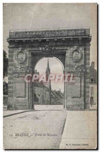 Old Postcard Beaune Porte St Nicolas