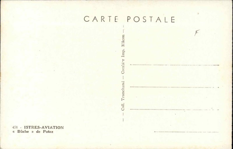 Crashing Airplane Nose Hitting Ground ISTRES AVIATION Real Photo Postcard