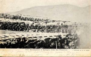 CA - San Francisco. April 1906 Earthquake & Fire. Tent Encampment