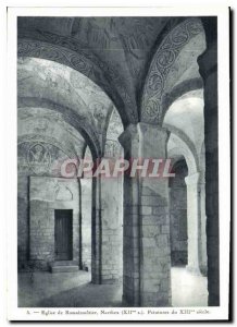 Postcard Modern Church Narthex Romainmotier Peinures the century XIII