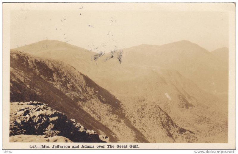 RP, Mts. Jefferson and Adams over The Great Gulf, New Hampshire,  PU-00-10s