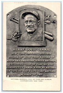 Henry Louis Gehrls National Baseball Hall Of Fame Museum Cooperstown NY Postcard 