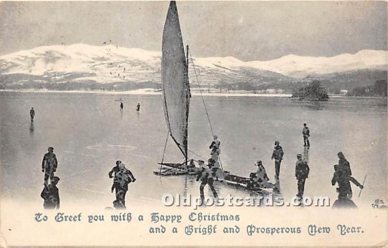 Happy Christmas Ice Boating 1904 