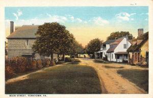 Yorktown Virginia Main Street Scene Historic Bldgs Antique Postcard K92260