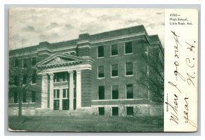 Vintage 1907 Photo Postcard - High School Building Little Rock Arkansas