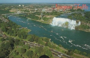 America Postcard - Panoramic View of Niagara Falls, New York RS22127