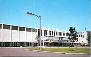 Detroit Michigan Postcard 1950s Detroit Civic Center Cobo Hall Chrome KU